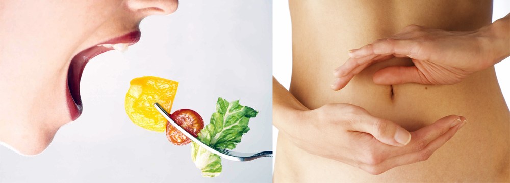 Woman Eating Vegetables